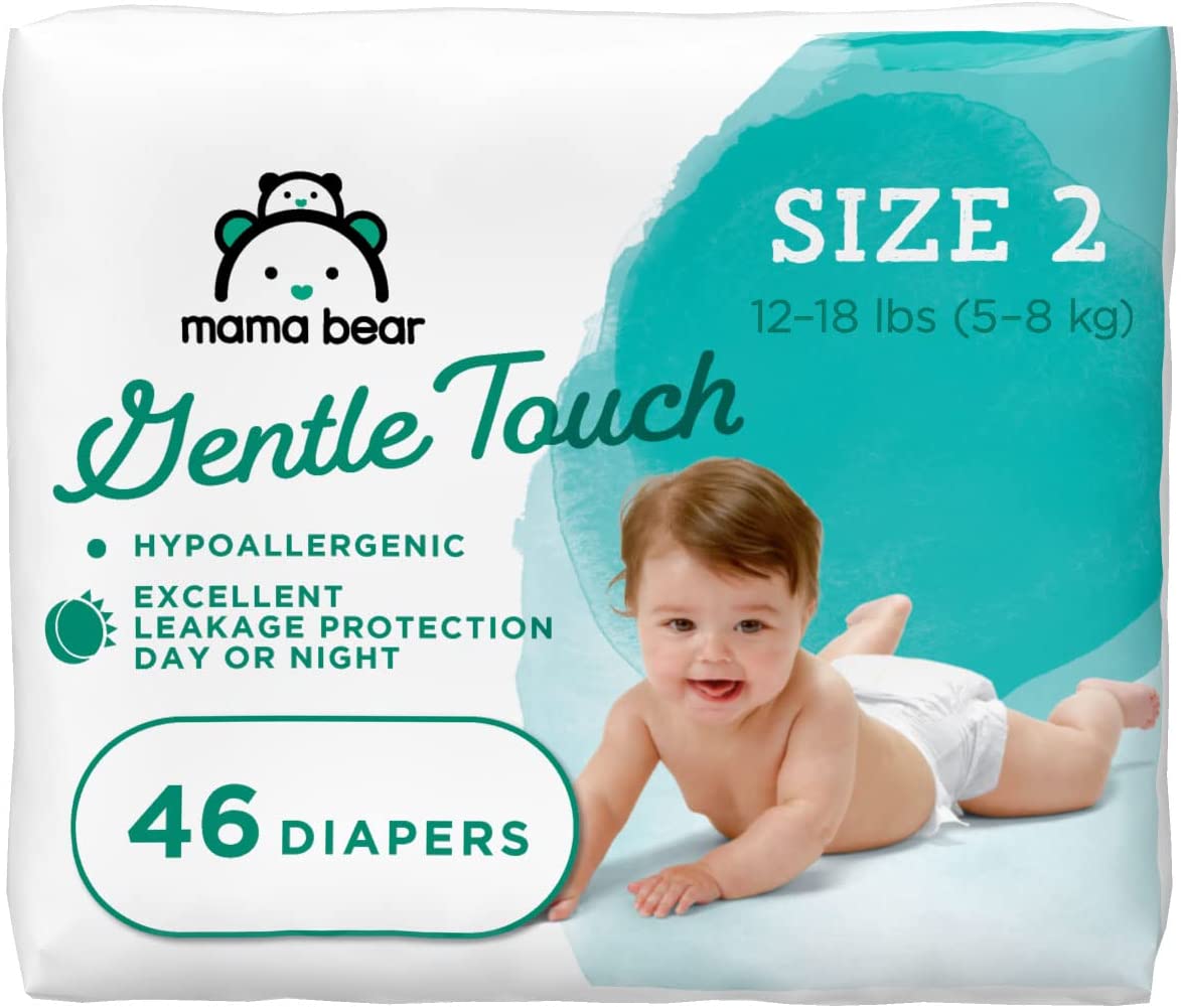 230816021718202_1 Brand - Mama Bear Gentle Touch Diapers, Hypoallergenic, Size 1, 196 Count (4 packs of 49) - Image 1
